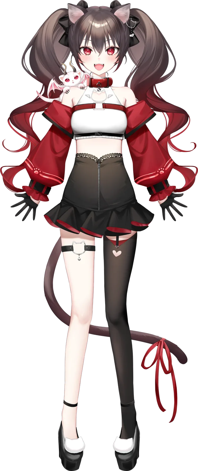 八神りりかの立ち絵：ツインテール（翼なし）